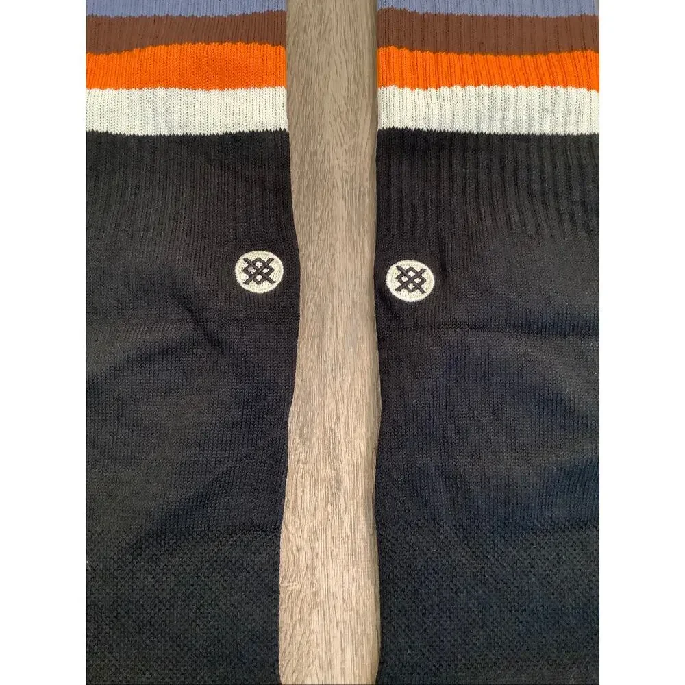 Stance Unisex Large Black Cotton Crew Maliboo Medium Cushion Crew Socks B23-3